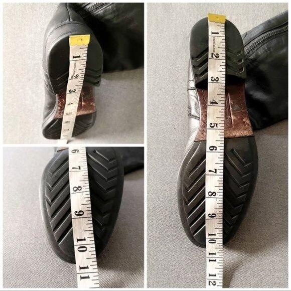 Alberto Fermani Knee High Leather Riding Boot Black color 8.5 - Picture 9 of 10